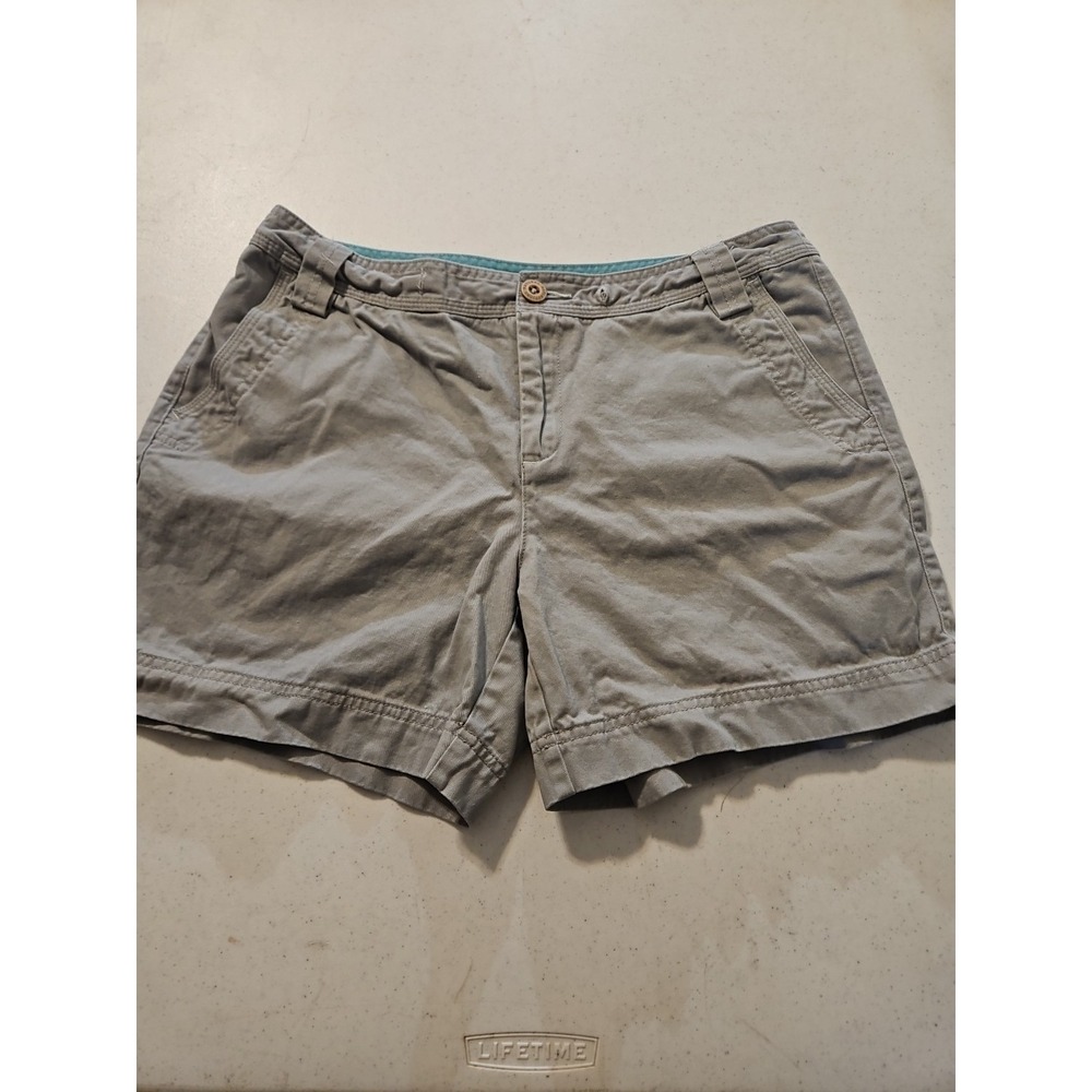 Natural Reflections Shorts Women's 10 Gray Outdoor Casual Cotton Stretch (A1224)